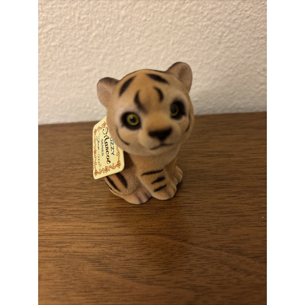 Vintage Josef Originals Japan Fuzzy Mascot Series NWT Flocked Tiger Miniature